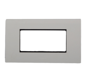 Legrand Mylinc 4M Matt Grey Plate With Frame, 6763 53